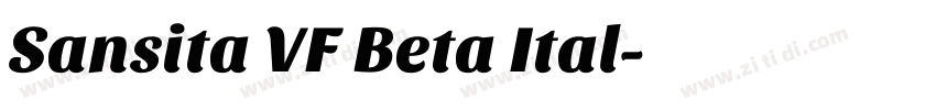 Sansita VF Beta Ital字体转换